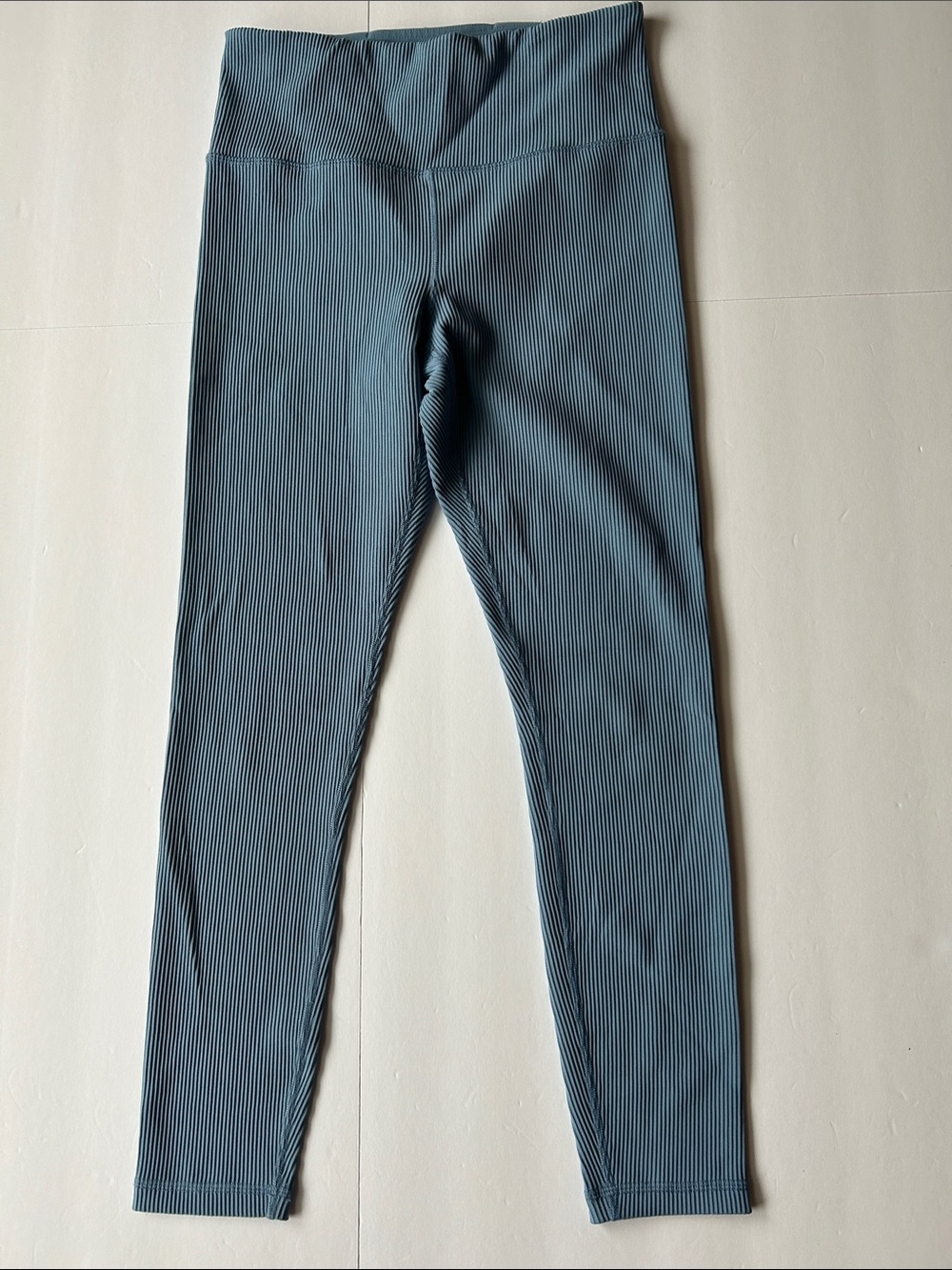 Athleta Ribbed High-Waist Leggings in Slate Blue